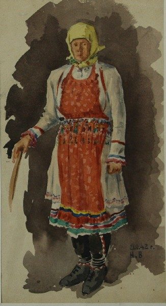 Владимиров Н.В.
Женщина в марийском костюме