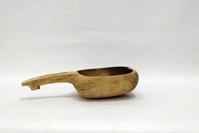 Ковш «Пура корка» (мар.) из дерева, долблёно-резной для пива и кваса