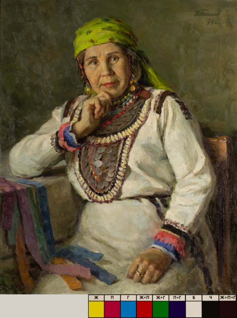 Белков Ю.С.
«Портрет народной артистки Марийской АССР Страусовой А.Г»