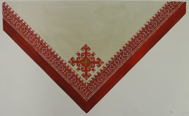 Ельмаков Ю.А.
Рисунки в цвете предметов женских вышитых головных уборов