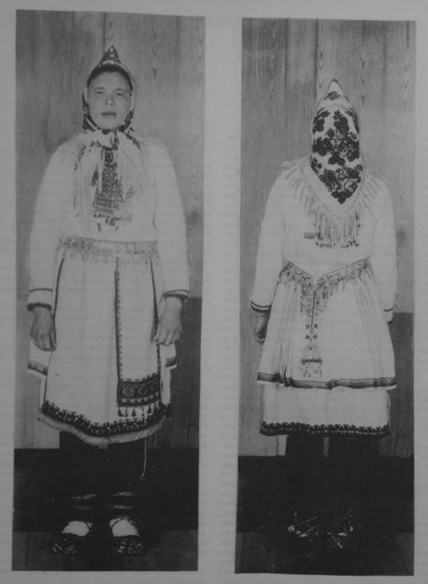 Участница конкурса-смотра «Бабушкин сундук» (1984 г.). Марийская АССР, Куженерский район. НРФ МарНИИ, оп. 4, д. 160. Фо…