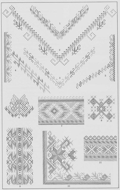 Орнаменты в марийской вышивке. 2. На мужской рубашке. 3. На рубашке. 7. На груди рубашки. 8. На рубашке. 10. Боковой уз…
